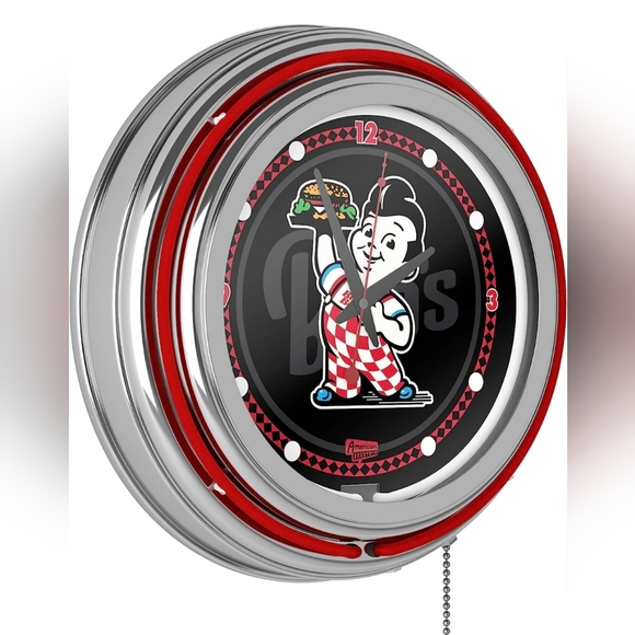Bobs big boy restraunt neon clock. - Picture 3 of 9